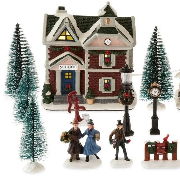 Brand New Holiday Time Christmas Village Set of 20 Pieces - Picture 4 of 5